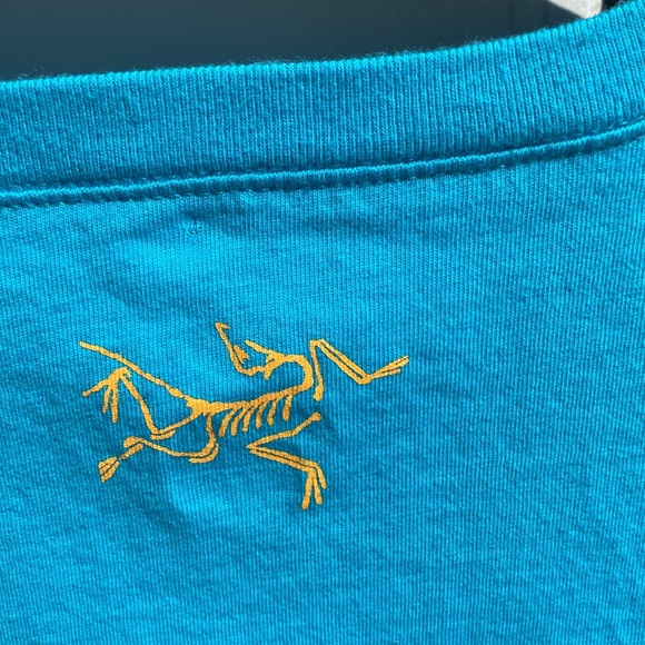 M - turquoise Arc’teryx climbing t-shirt (S/M) - Picture 7 of 9